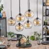 Koyoto hanging light, globe light, pendant light Amber, clear, 6-light sources