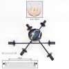 Koyoto ceiling light, globe light Amber, clear, 6-light sources