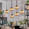 Koyoto hanging light, globe light, pendant light Amber, 6-light sources