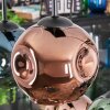 Ripoll hanging light, globe light, pendant light blue, green, coppery, 6-light sources