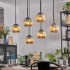 Ripoll hanging light, globe light, pendant light Amber, 6-light sources