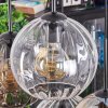 Koyoto hanging light, globe light, pendant light Amber, clear, Smoke-coloured, 6-light sources