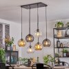 Koyoto hanging light, globe light, pendant light Amber, clear, Smoke-coloured, 6-light sources