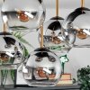 Koyoto ceiling light, globe light gold, black, 5-light sources