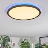 Zuren ceiling light, Panel LED black, 1-light source, Colour changer