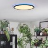Zuren ceiling light, Panel LED black, 1-light source, Colour changer