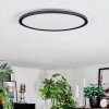 Zuren ceiling light, Panel LED black, 1-light source, Colour changer