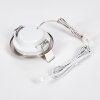 Ramek ceiling light, recessed light LED matt nickel, 3-light sources