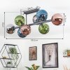 Gastor ceiling light, globe light blue, chrome, green, coppery, Smoke-coloured, 8-light sources