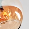 Koyoto ceiling light, globe light Amber, chrome, clear, Smoke-coloured, 3-light sources