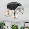 Koyoto ceiling light, globe light Amber, clear, Smoke-coloured, 3-light sources