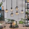 Koyoto hanging light, globe light, pendant light Amber, clear, Smoke-coloured, 6-light sources