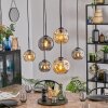 Ripoll hanging light, globe light, pendant light Amber, Smoke-coloured, 6-light sources