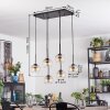 Koyoto hanging light, globe light, pendant light Amber, clear, 6-light sources