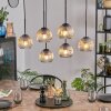 Ripoll hanging light, globe light, pendant light Amber, clear, 6-light sources