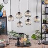 Ripoll hanging light, globe light, pendant light Amber, clear, 6-light sources