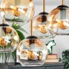 Koyoto ceiling light, globe light gold, black, 5-light sources