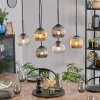 Ripoll hanging light, globe light, pendant light Amber, clear, Smoke-coloured, 6-light sources
