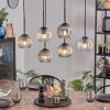 Ripoll hanging light, globe light, pendant light Amber, clear, Smoke-coloured, 6-light sources