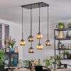 Ripoll hanging light, globe light, pendant light Amber, Smoke-coloured, 6-light sources
