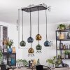 Ripoll hanging light, globe light, pendant light blue, gold, green, 6-light sources