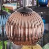 Koyoto hanging light, globe light, pendant light blue, gold, green, coppery, 6-light sources