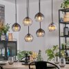 Koyoto hanging light, globe light, pendant light Amber, clear, Smoke-coloured, 6-light sources