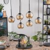 Koyoto hanging light, globe light, pendant light Amber, 6-light sources