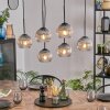 Koyoto hanging light, globe light, pendant light clear, Smoke-coloured, 6-light sources