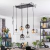 Koyoto hanging light, globe light, pendant light Amber, clear, Smoke-coloured, 6-light sources