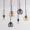Koyoto hanging light, globe light, pendant light Amber, clear, Smoke-coloured, 6-light sources