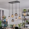 Koyoto hanging light, globe light, pendant light Amber, clear, Smoke-coloured, 6-light sources
