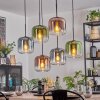 Lauden hanging light, pendant light blue, green, clear, coppery, 6-light sources