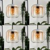 Lauden hanging light, pendant light Amber, blue, green, clear, coppery, 6-light sources