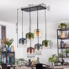 Lauden hanging light, pendant light Amber, blue, green, clear, coppery, 6-light sources