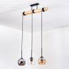 Koyoto hanging light, globe light, pendant light Ecru, black, 3-light sources