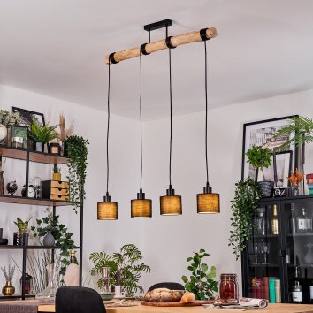Bassagoda hanging light, pendant light Ecru, black, 4-light sources