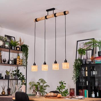 Cavaca hanging light, pendant light Ecru, black, 4-light sources