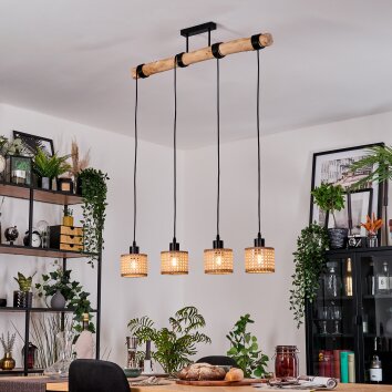 Barcos hanging light, pendant light Ecru, black, 4-light sources