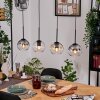 Koyoto hanging light, globe light, pendant light Ecru, black, 4-light sources