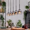 Koyoto hanging light, globe light, pendant light Ecru, black, 5-light sources