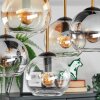 Koyoto ceiling light, globe light gold, black, 5-light sources