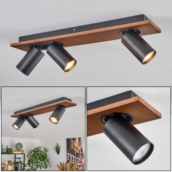 Dalan ceiling light, ceiling spotlight LED Ecru, black, 3-light sources