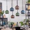Koyoto hanging light, globe light, pendant light Smoke-coloured, 6-light sources