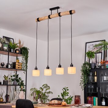 Bassagoda hanging light, pendant light Ecru, black, 4-light sources