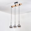Koyoto hanging light, globe light, pendant light Ecru, black, 3-light sources