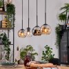 Koyoto hanging light, globe light, pendant light Ecru, black, 4-light sources