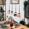 Koyoto hanging light, globe light, pendant light Ecru, black, 4-light sources