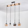 Koyoto hanging light, globe light, pendant light Ecru, black, 4-light sources