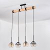 Koyoto hanging light, globe light, pendant light Ecru, black, 4-light sources
